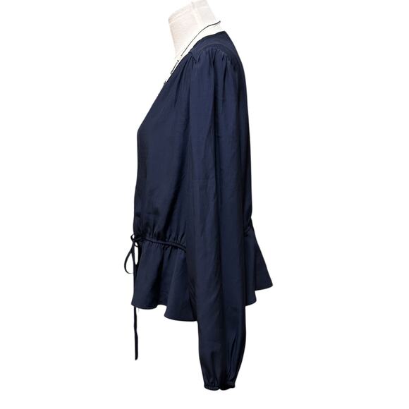 Shein Curves Navy Blue Peplum Cover Jacket, Size 4XL - Picture 3 of 9